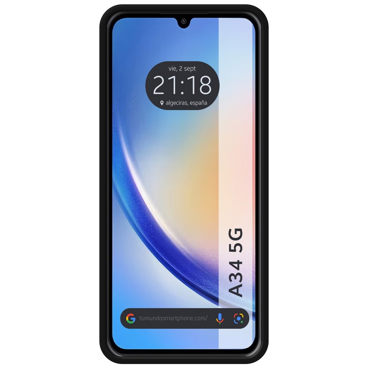 Funda Silicona Líquida Ultra Suave para Samsung Galaxy A34 5G color Negra