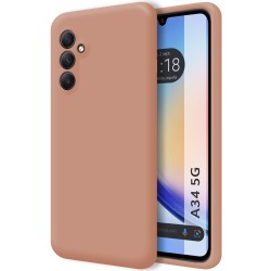 Funda Silicona Líquida Ultra Suave para Samsung Galaxy A34 5G color Rosa