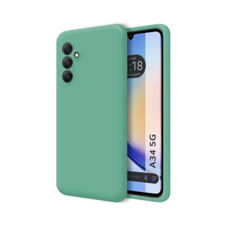 Funda Silicona Líquida Ultra Suave para Samsung Galaxy A34 5G color Verde