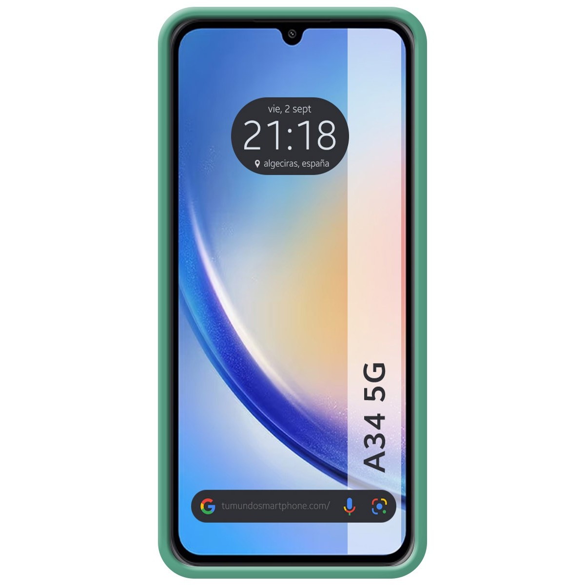 Funda Silicona Líquida Ultra Suave para Samsung Galaxy A34 5G color Verde
