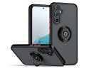 Funda Mate con Borde Negro y Anillo Giratorio 360 para Samsung Galaxy A14 4G / 5G