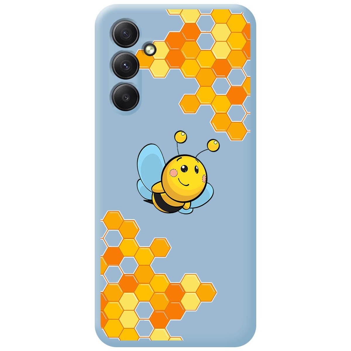 Funda Silicona Líquida Azul para Samsung Galaxy A14 4G / 5G diseño Abeja Dibujos