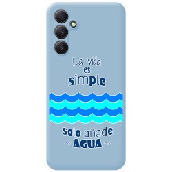 Funda Silicona Líquida Azul para Samsung Galaxy A14 4G / 5G diseño Agua Dibujos