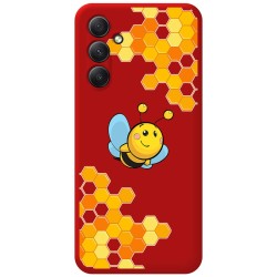 Funda Silicona Líquida Roja para Samsung Galaxy A14 4G / 5G diseño Abeja Dibujos