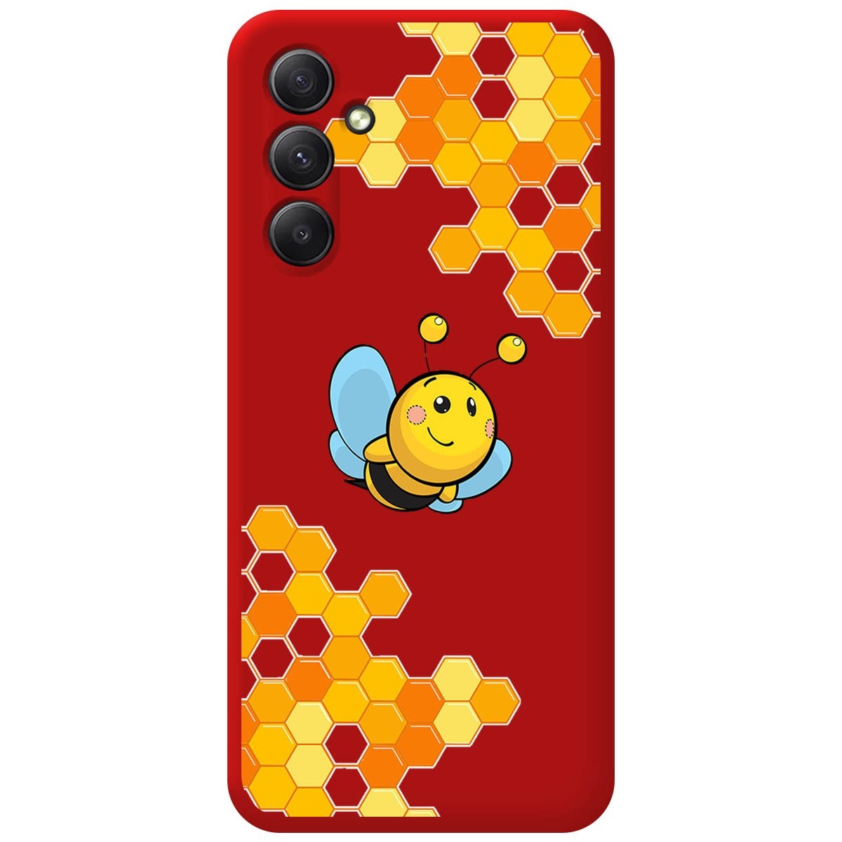 Funda Silicona Líquida Roja para Samsung Galaxy A14 4G / 5G diseño Abeja Dibujos