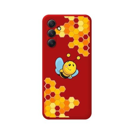 Funda Silicona Líquida Roja para Samsung Galaxy A14 4G / 5G diseño Abeja Dibujos