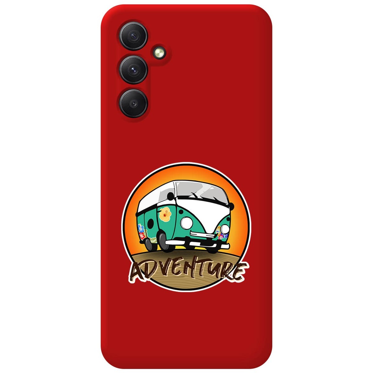 Funda Silicona Líquida Roja para Samsung Galaxy A14 4G / 5G diseño Adventure Dibujos