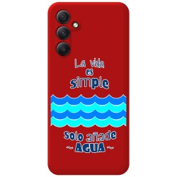 Funda Silicona Líquida Roja para Samsung Galaxy A14 4G / 5G diseño Agua Dibujos