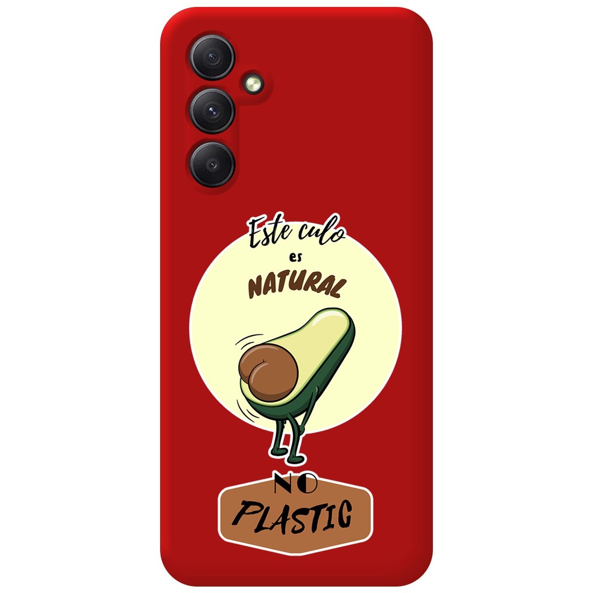 Funda Silicona Líquida Roja para Samsung Galaxy A14 4G / 5G diseño Culo Natural Dibujos