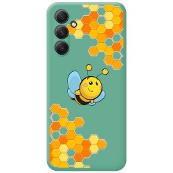 Funda Silicona Líquida Verde para Samsung Galaxy A14 4G / 5G diseño Abeja Dibujos