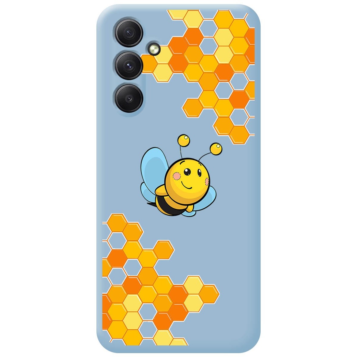 Funda Silicona Líquida Azul para Samsung Galaxy A54 5G diseño Abeja Dibujos