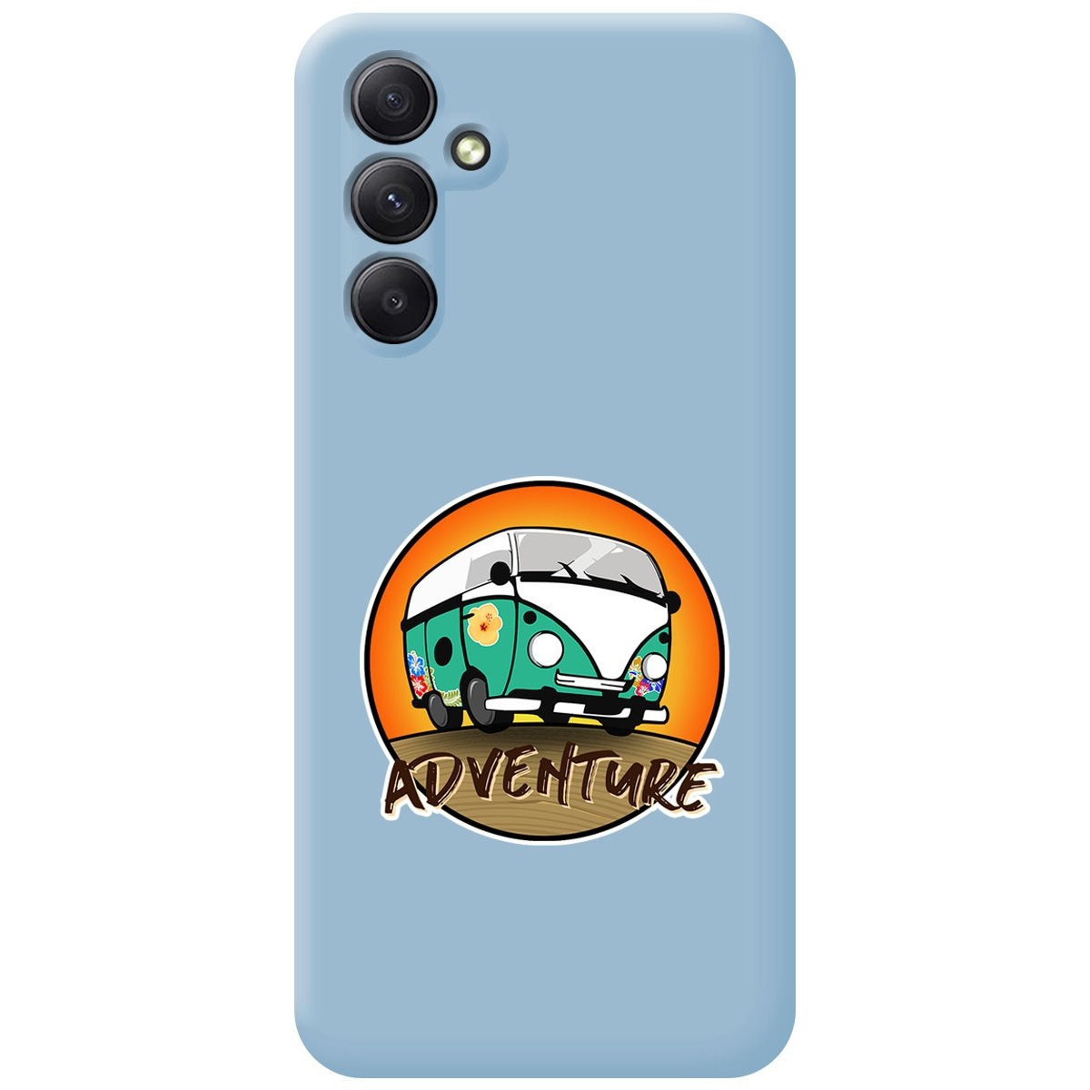 Funda Silicona Líquida Azul para Samsung Galaxy A54 5G diseño Adventure Dibujos