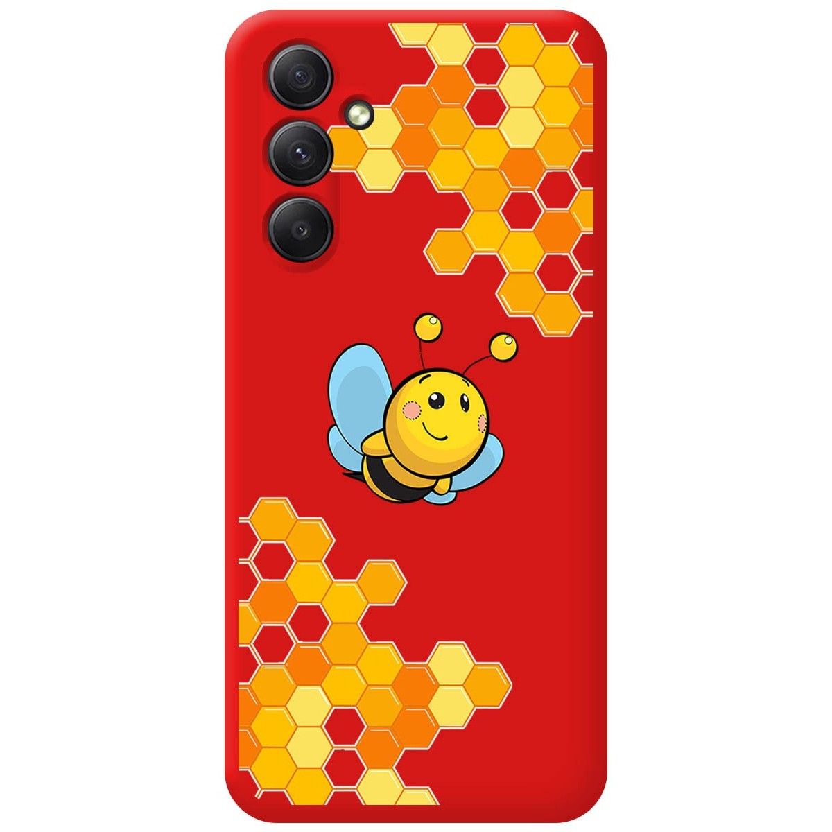 Funda Silicona Líquida Roja para Samsung Galaxy A54 5G diseño Abeja Dibujos