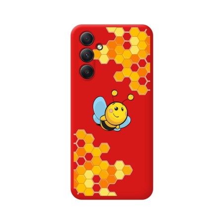Funda Silicona Líquida Roja para Samsung Galaxy A54 5G diseño Abeja Dibujos