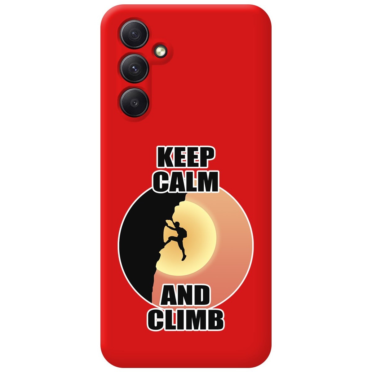 Funda Silicona Líquida Roja para Samsung Galaxy A54 5G diseño Hombre Escalada Dibujos