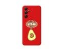 Funda Silicona Líquida Roja para Samsung Galaxy A54 5G diseño Vegan Life Dibujos