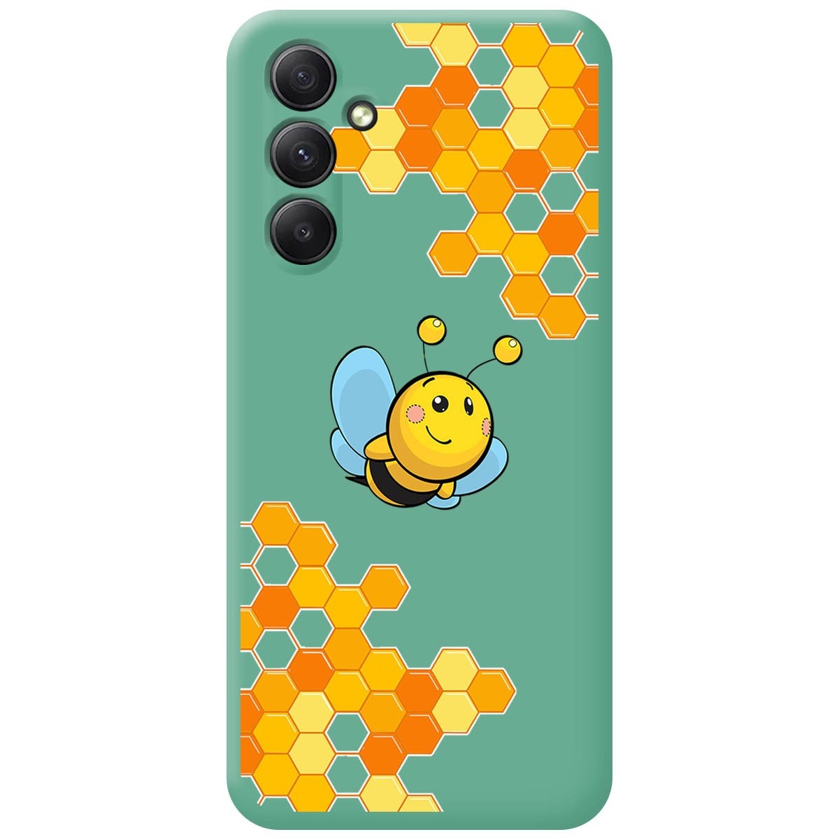 Funda Silicona Líquida Verde para Samsung Galaxy A54 5G diseño Abeja Dibujos