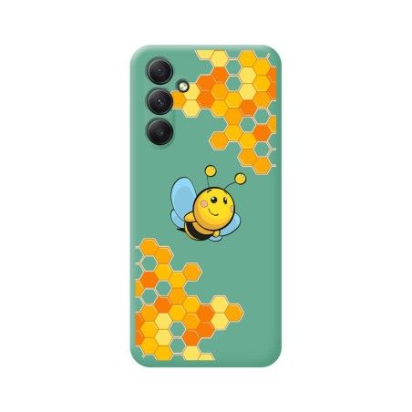 Funda Silicona Líquida Verde para Samsung Galaxy A54 5G diseño Abeja Dibujos