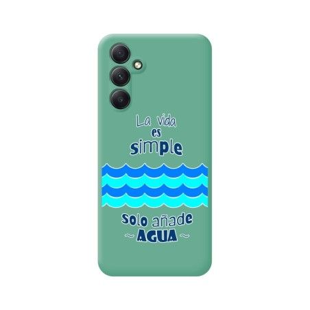 Funda Silicona Líquida Verde para Samsung Galaxy A54 5G diseño Agua Dibujos