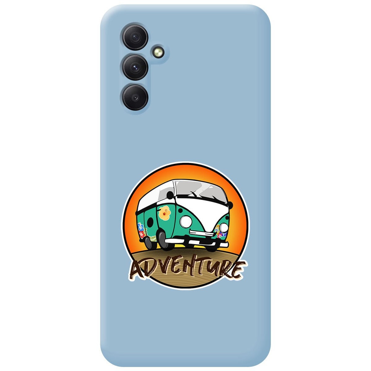 Funda Silicona Líquida Azul para Samsung Galaxy A34 5G diseño Adventure Dibujos