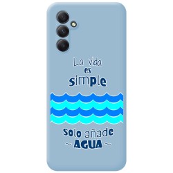 Funda Silicona Líquida Azul para Samsung Galaxy A34 5G diseño Agua Dibujos