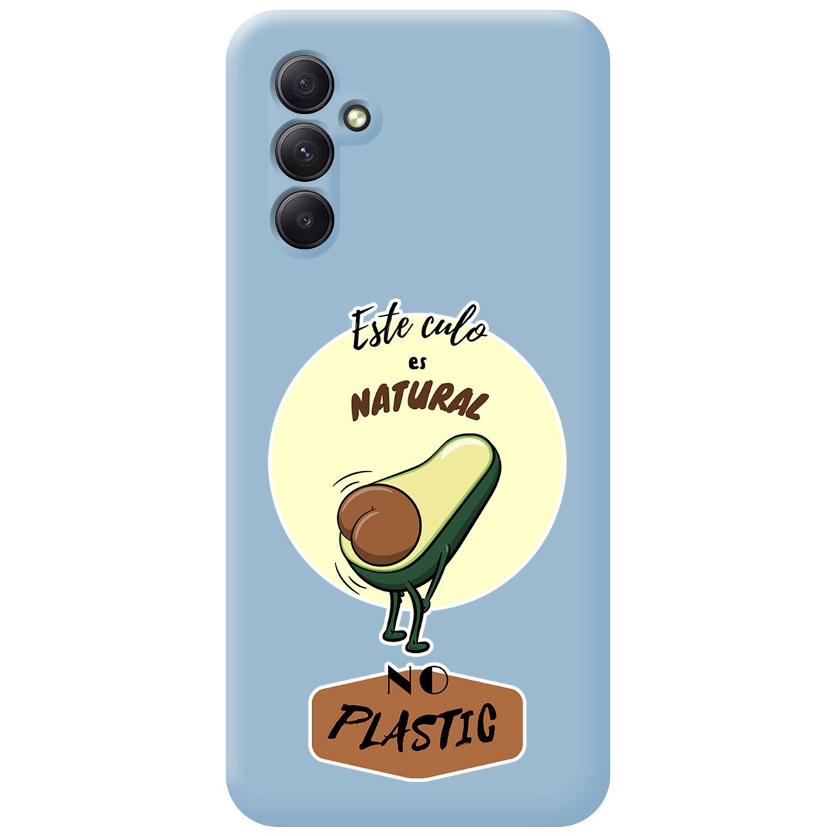 Funda Silicona Líquida Azul para Samsung Galaxy A34 5G diseño Culo Natural Dibujos