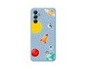 Funda Silicona Líquida Azul para Samsung Galaxy A34 5G diseño Espacio Dibujos