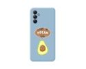 Funda Silicona Líquida Azul para Samsung Galaxy A34 5G diseño Vegan Life Dibujos