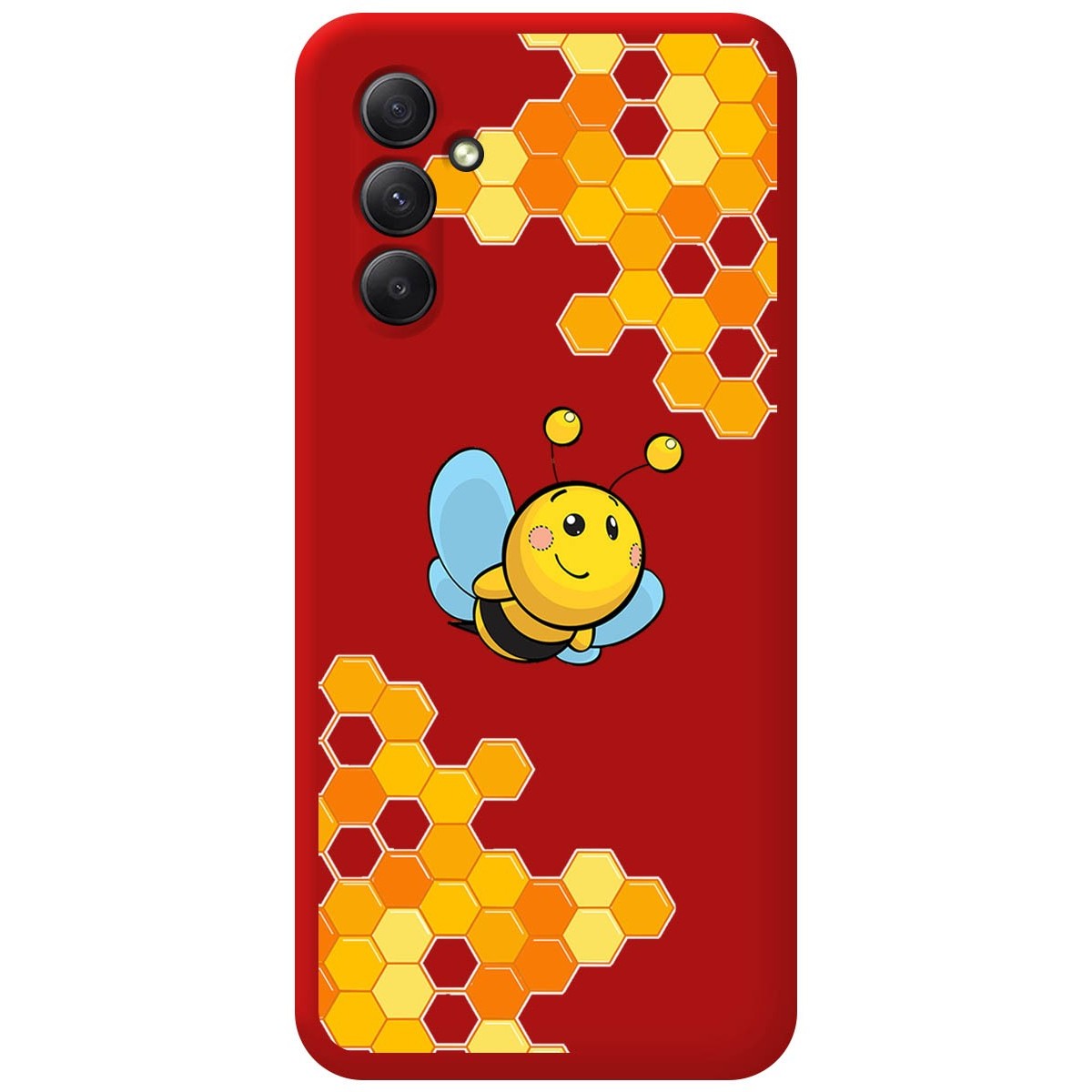 Funda Silicona Líquida Roja para Samsung Galaxy A34 5G diseño Abeja Dibujos