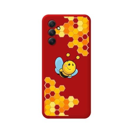 Funda Silicona Líquida Roja para Samsung Galaxy A34 5G diseño Abeja Dibujos