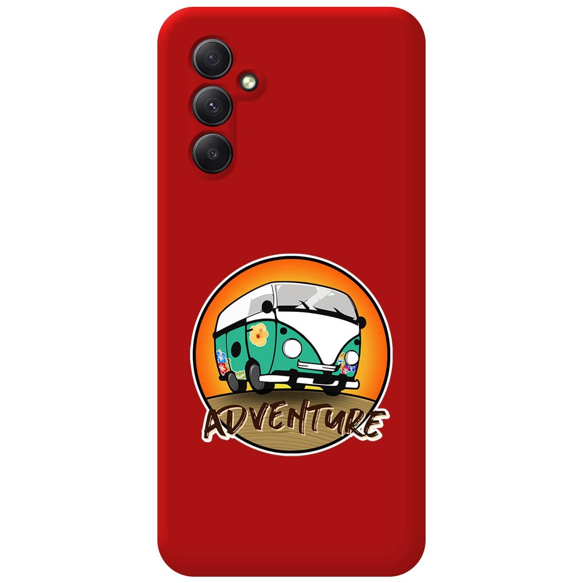 Funda Silicona Líquida Roja para Samsung Galaxy A34 5G diseño Adventure Dibujos