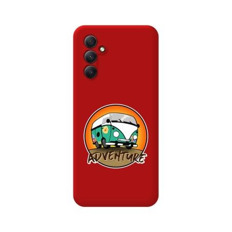 Funda Silicona Líquida Roja para Samsung Galaxy A34 5G diseño Adventure Dibujos