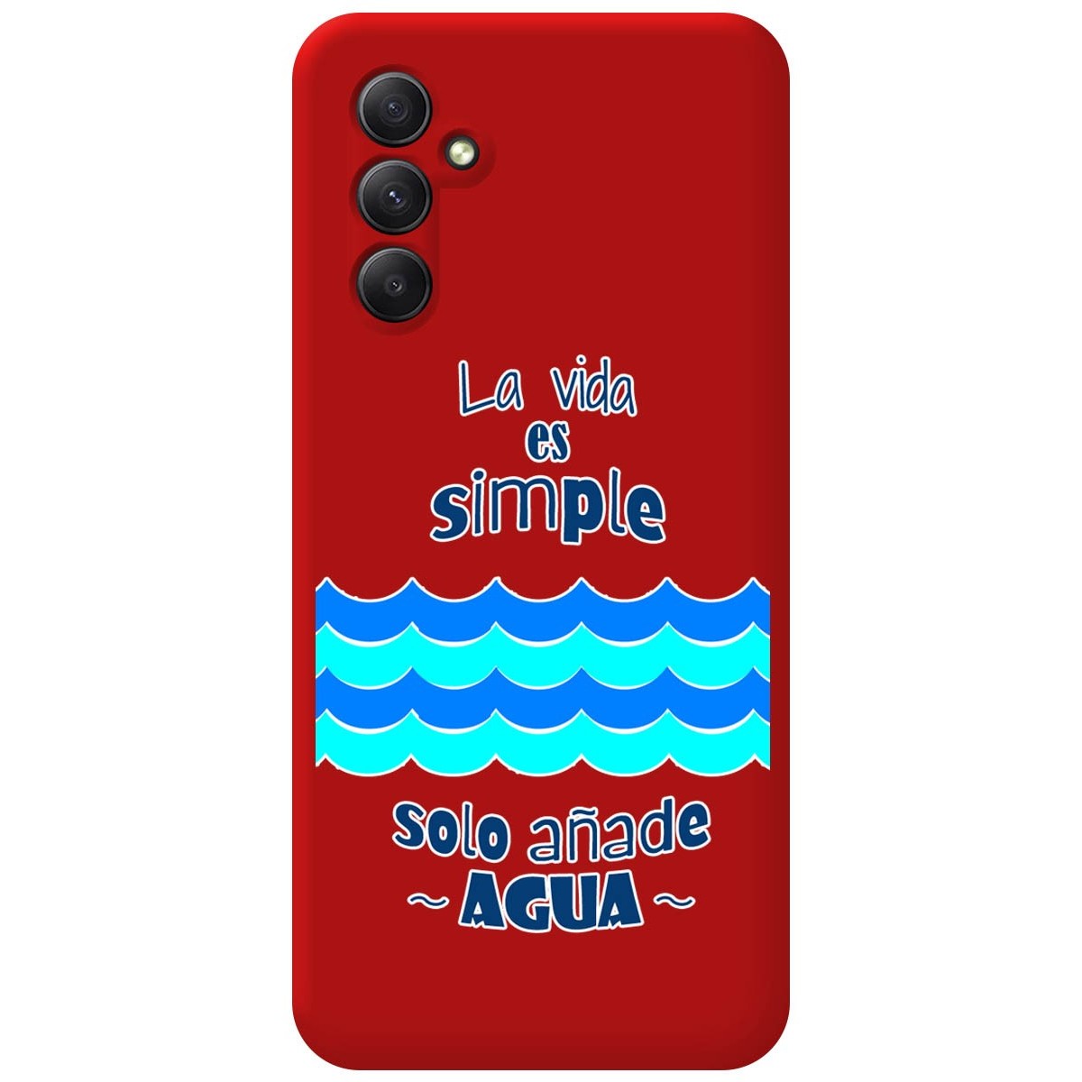 Funda Silicona Líquida Roja para Samsung Galaxy A34 5G diseño Agua Dibujos