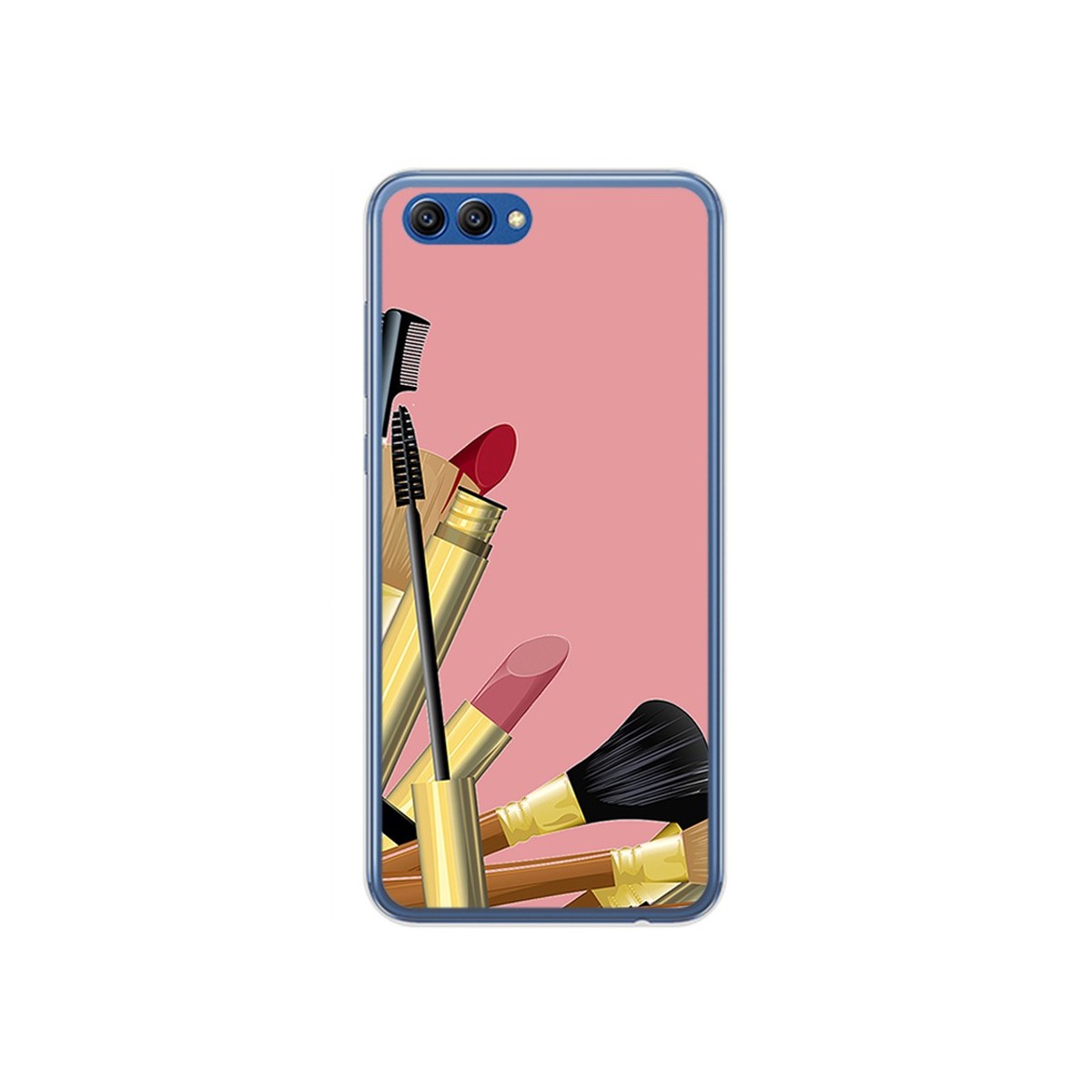 Funda Gel Tpu para Huawei Honor View 10 Diseño Brochas Dibujos