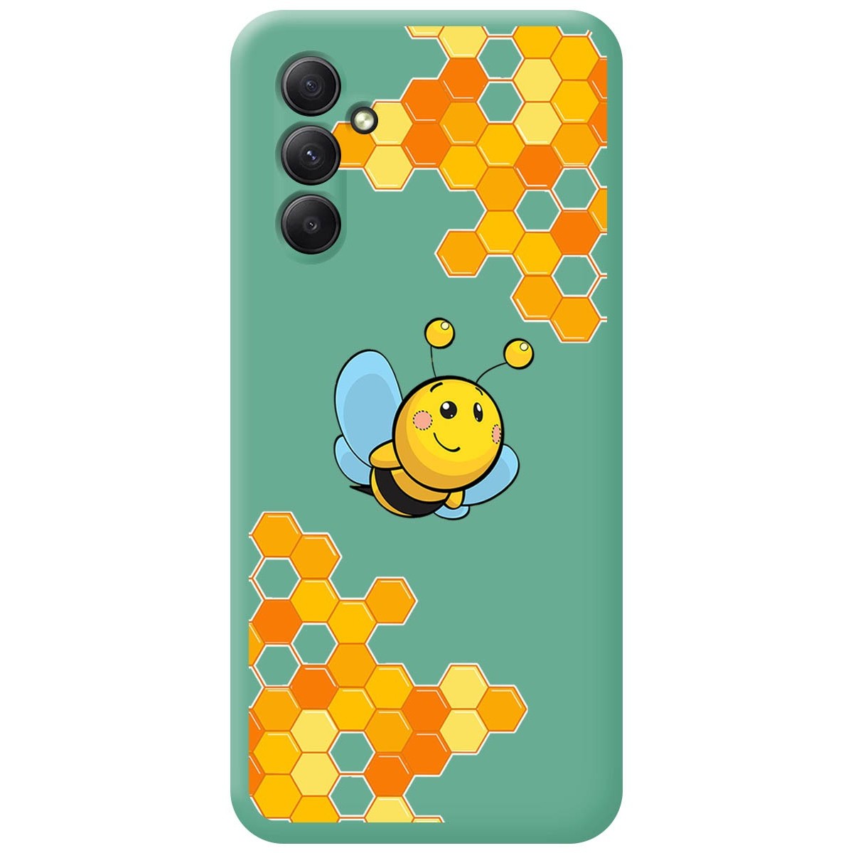 Funda Silicona Líquida Verde para Samsung Galaxy A34 5G diseño Abeja Dibujos
