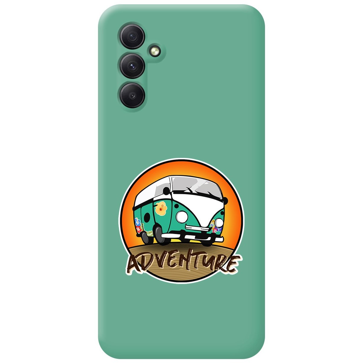 Funda Silicona Líquida Verde para Samsung Galaxy A34 5G diseño Adventure Dibujos