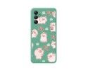 Funda Silicona Líquida Verde para Samsung Galaxy A34 5G diseño Cerdos Dibujos