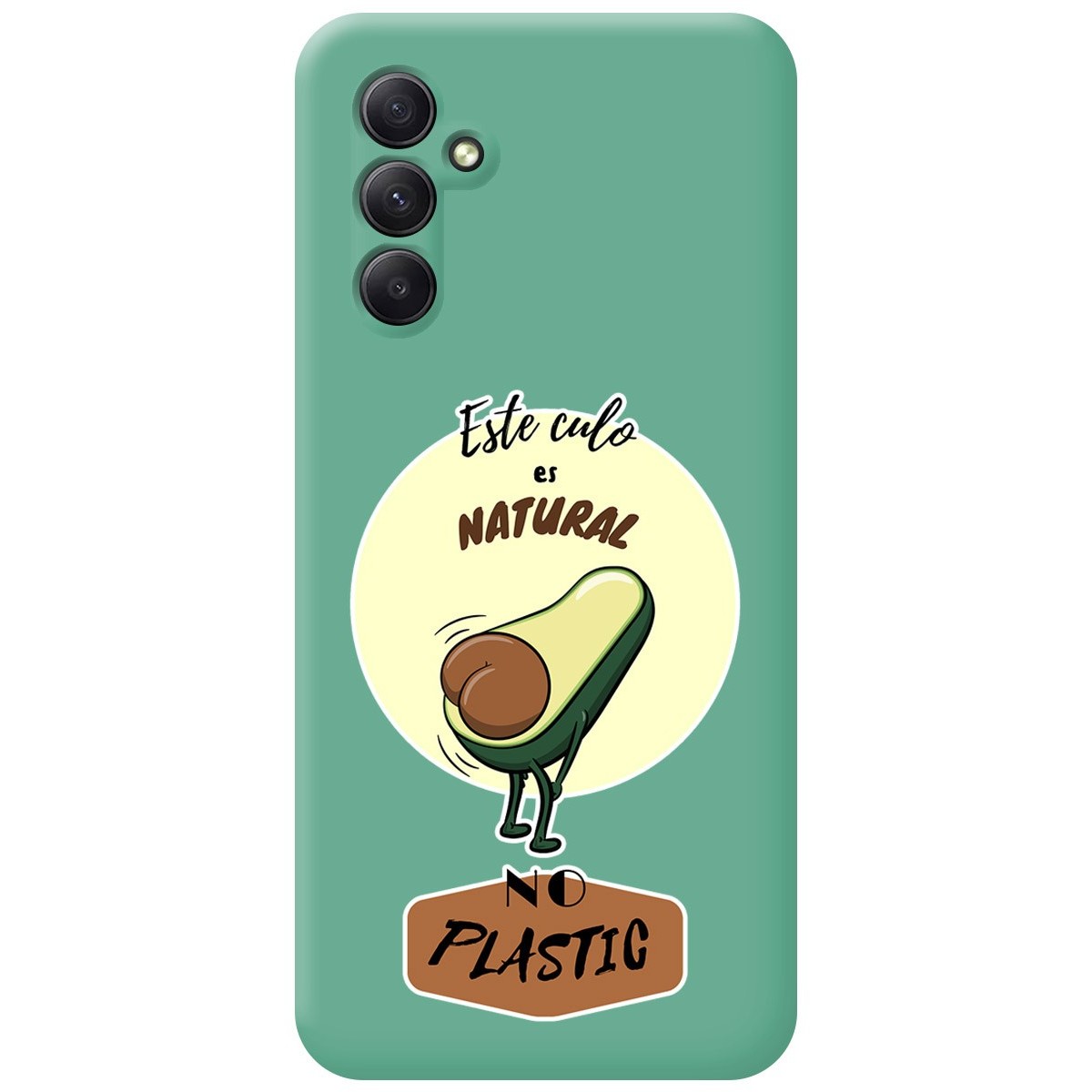 Funda Silicona Líquida Verde para Samsung Galaxy A34 5G diseño Culo Natural Dibujos