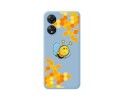 Funda Silicona Líquida Azul para Oppo A78 5G diseño Abeja Dibujos