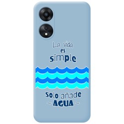 Funda Silicona Líquida Azul para Oppo A78 5G diseño Agua Dibujos