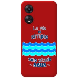 Funda Silicona Líquida Roja para Oppo A78 5G diseño Agua Dibujos