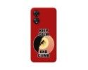 Funda Silicona Líquida Roja para Oppo A78 5G diseño Mujer Escalada Dibujos