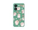 Funda Silicona Líquida Verde para Oppo A78 5G diseño Cerdos Dibujos