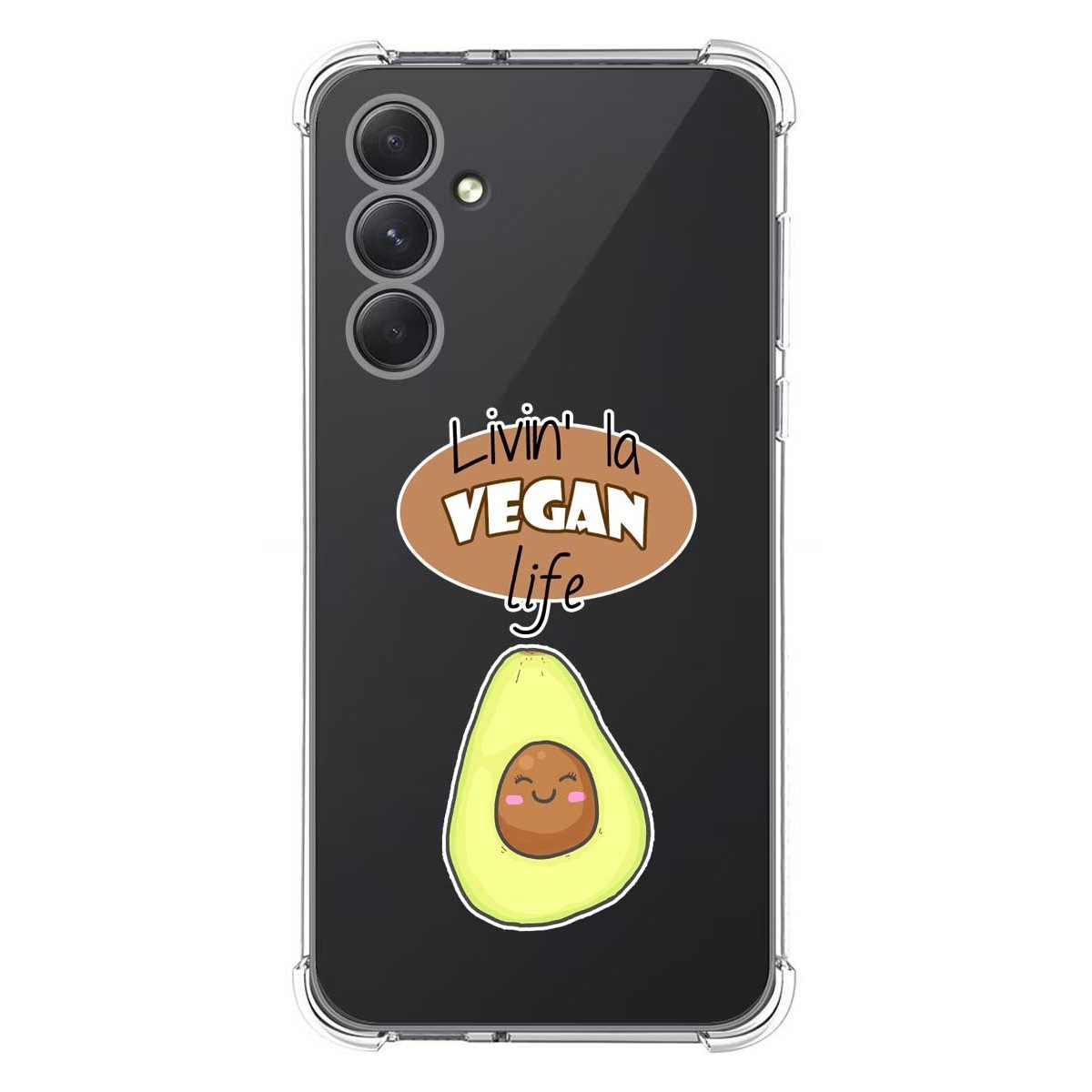 Funda Silicona Antigolpes para Samsung Galaxy A54 5G diseño Vegan Life Dibujos