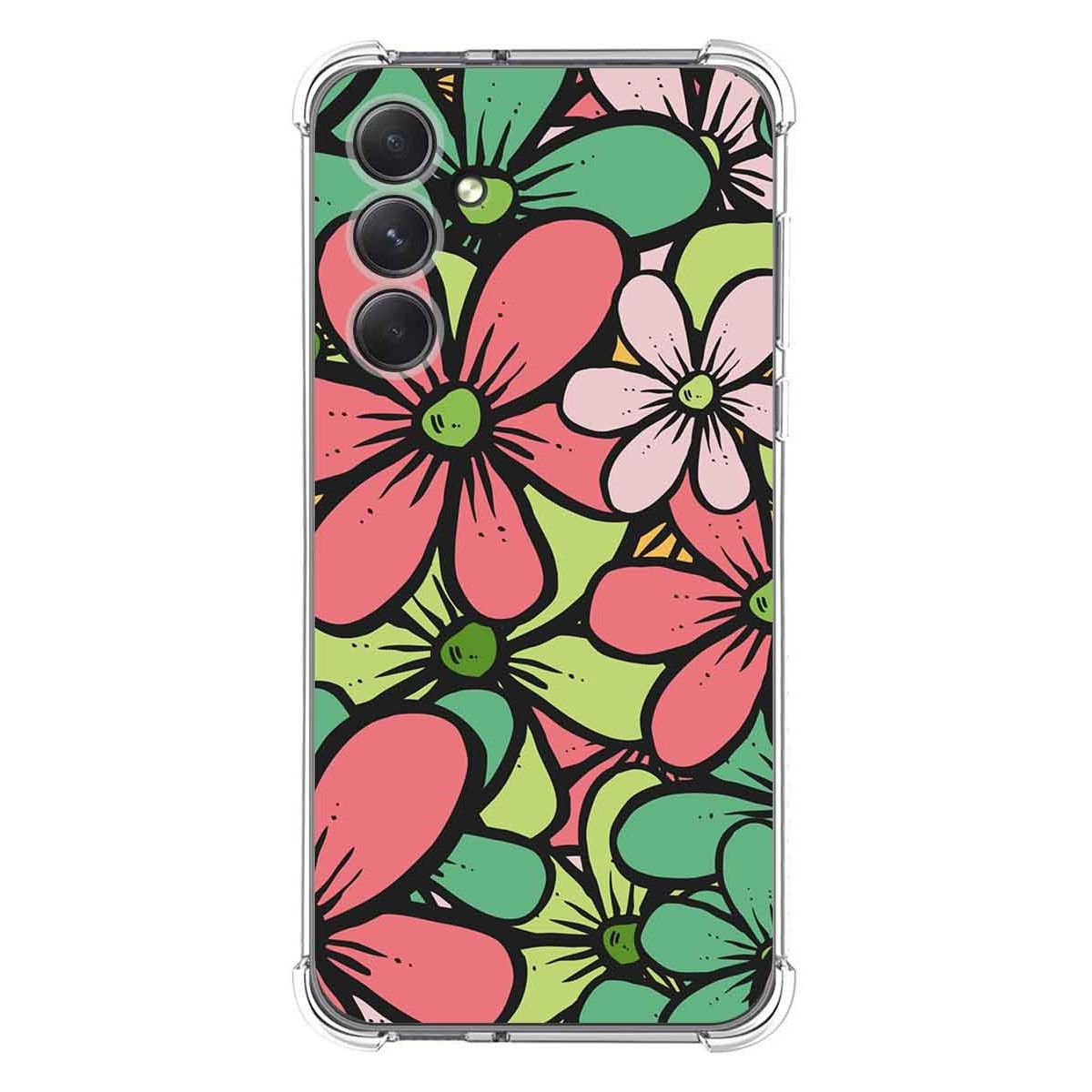 Funda Silicona Antigolpes para Samsung Galaxy A54 5G diseño Flores 02 Dibujos
