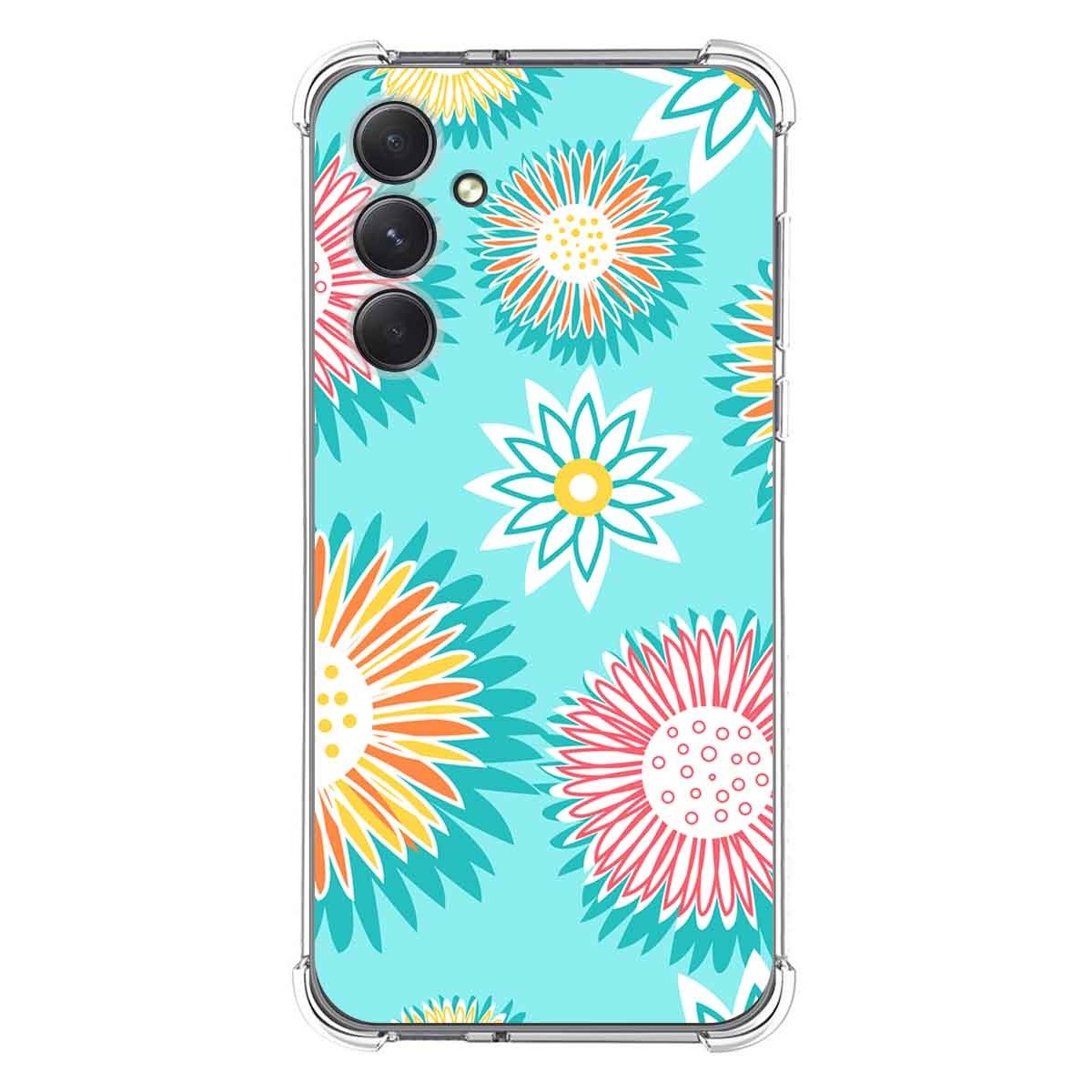 Funda Silicona Antigolpes para Samsung Galaxy A54 5G diseño Flores 05 Dibujos