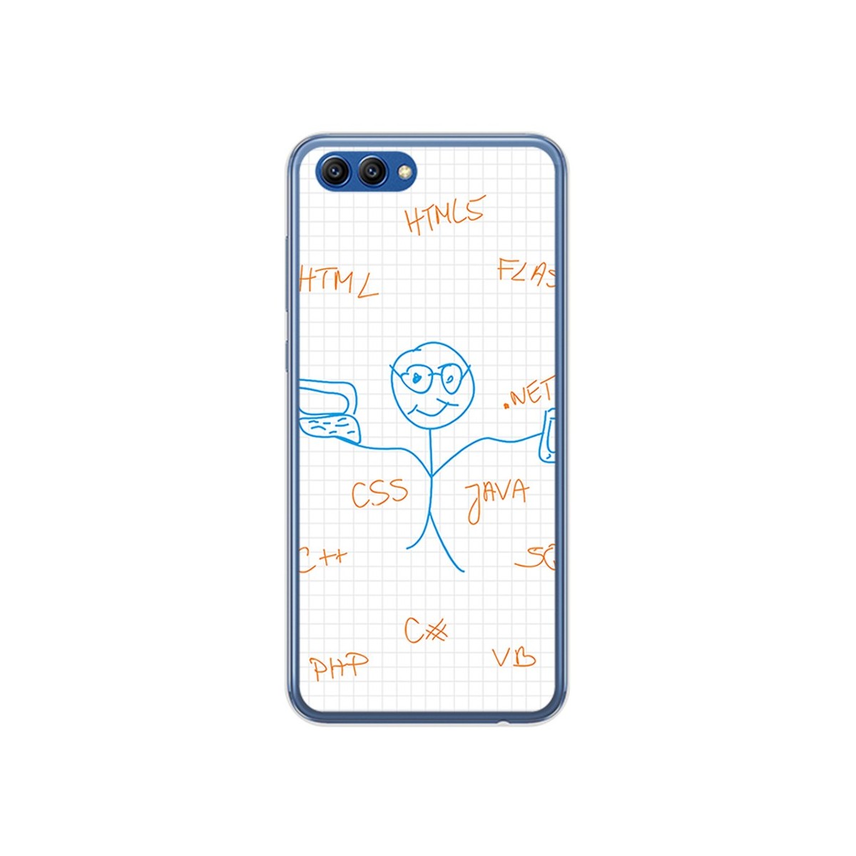 Funda Gel Tpu para Huawei Honor View 10 Diseño Informatico Dibujos