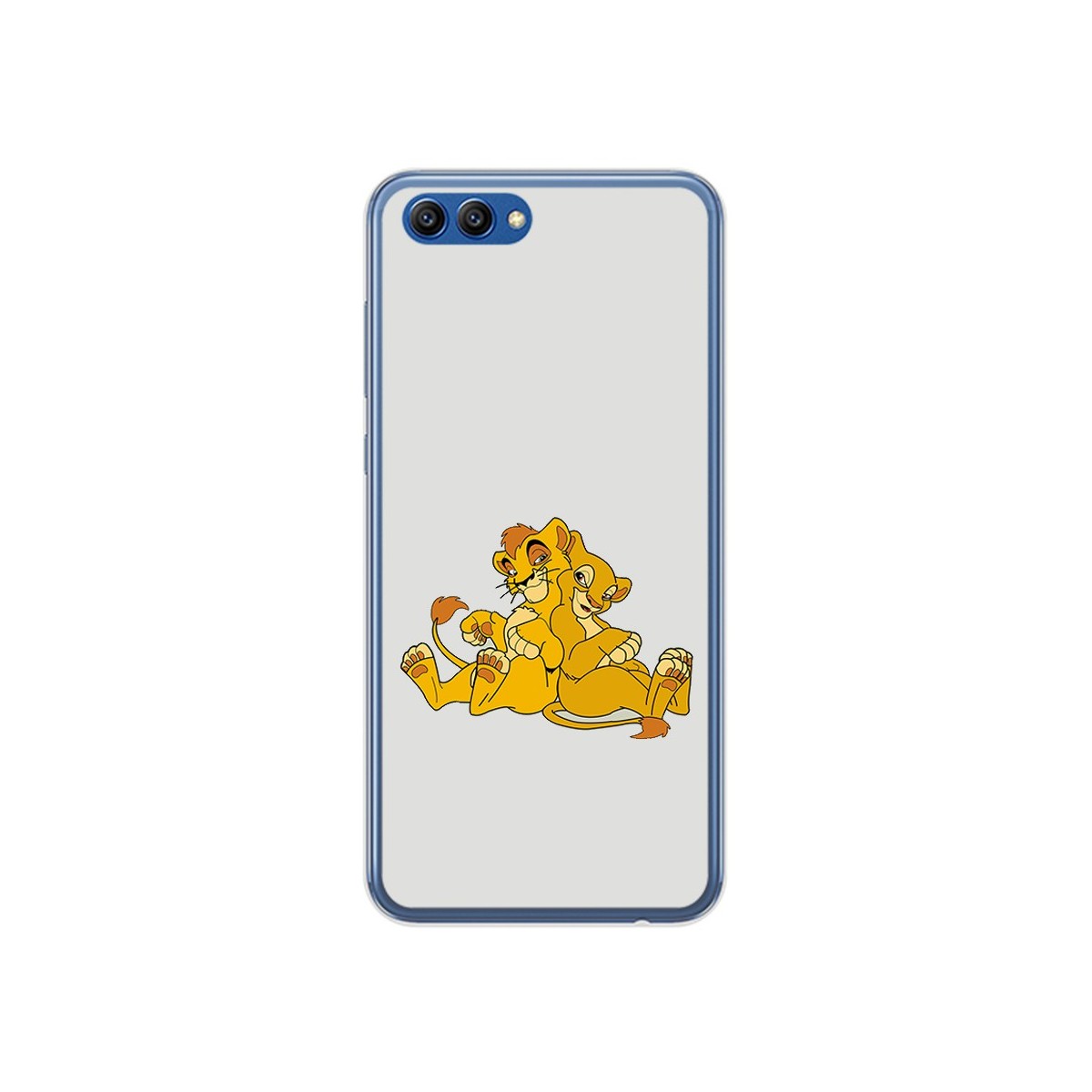 Funda Gel Tpu para Huawei Honor View 10 Diseño Leones Dibujos