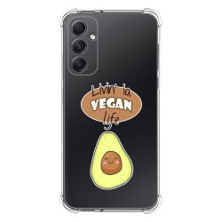 Funda Silicona Antigolpes para Samsung Galaxy A34 5G diseño Vegan Life Dibujos