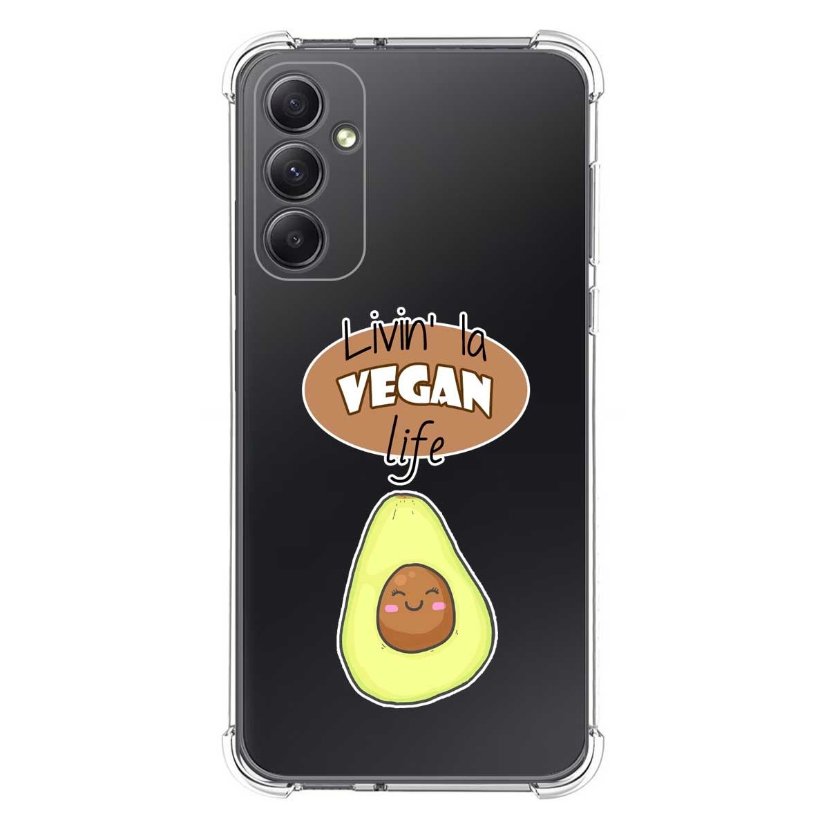 Funda Silicona Antigolpes para Samsung Galaxy A34 5G diseño Vegan Life Dibujos